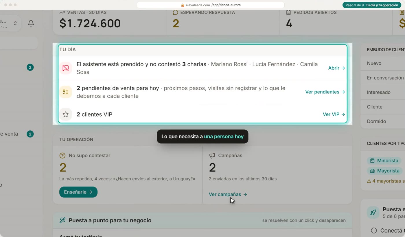 Tu día y tu operación
