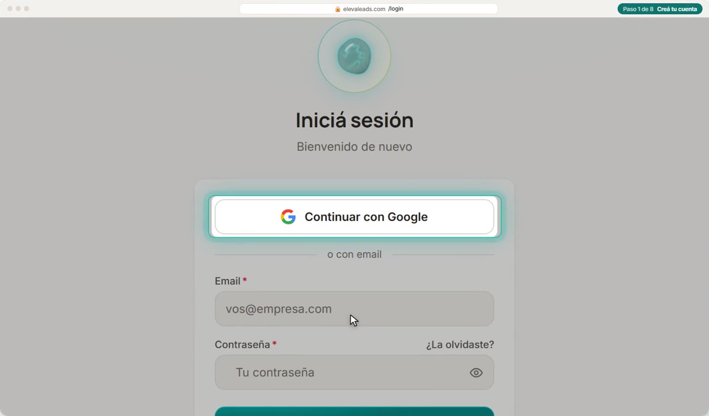 Creá tu cuenta
