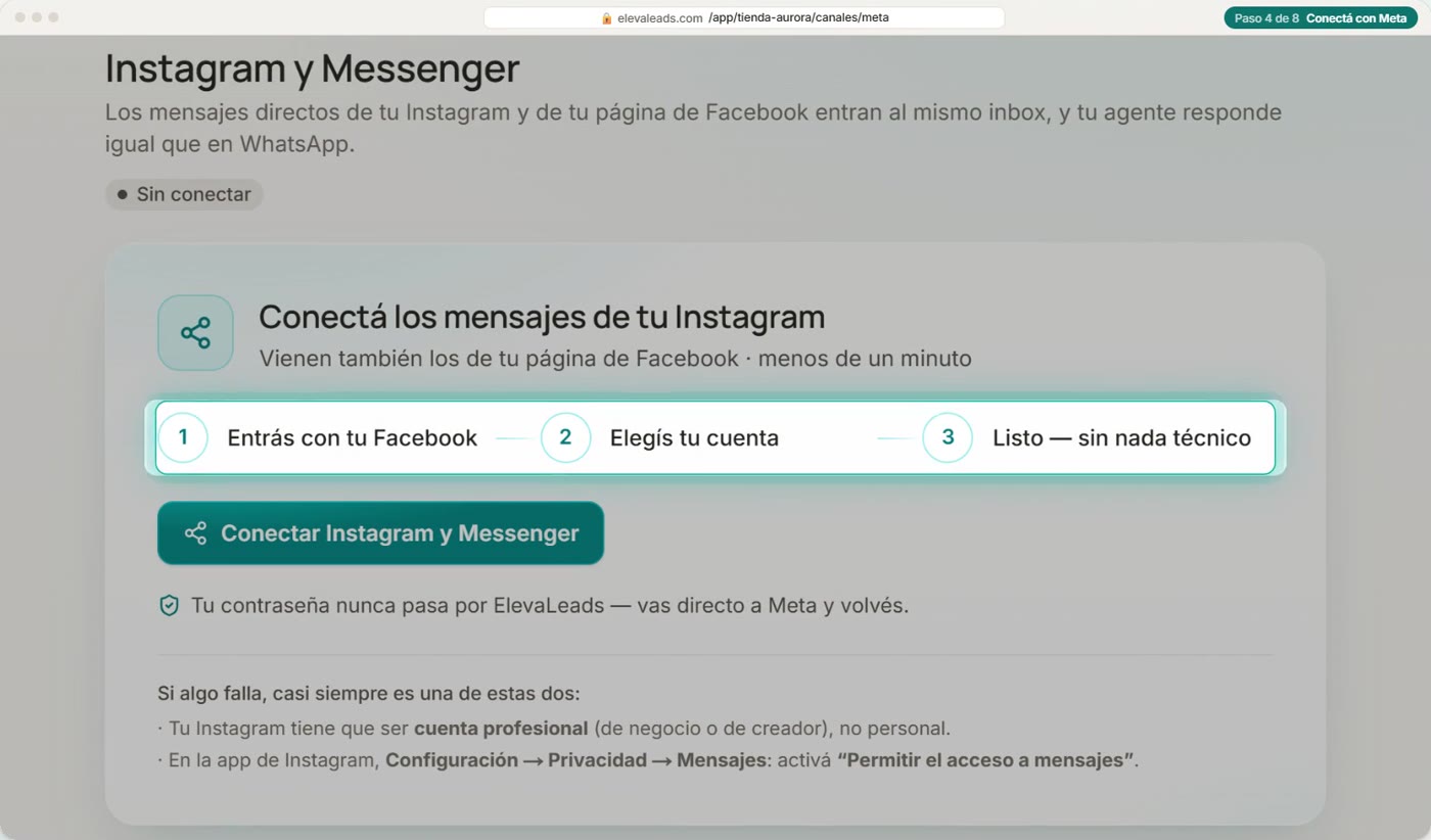 Conectá con Meta