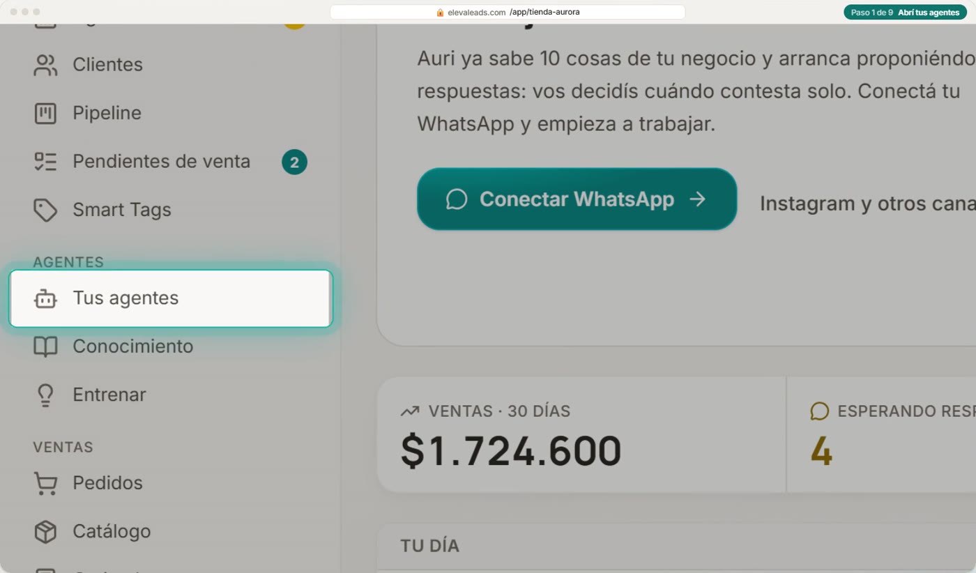 Abrí tus agentes