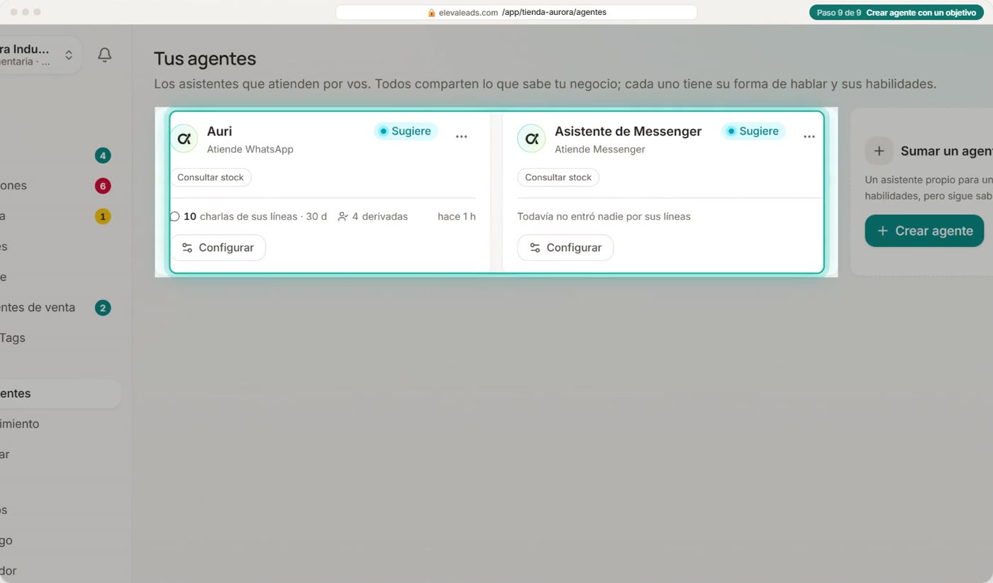 Crear agente con un objetivo