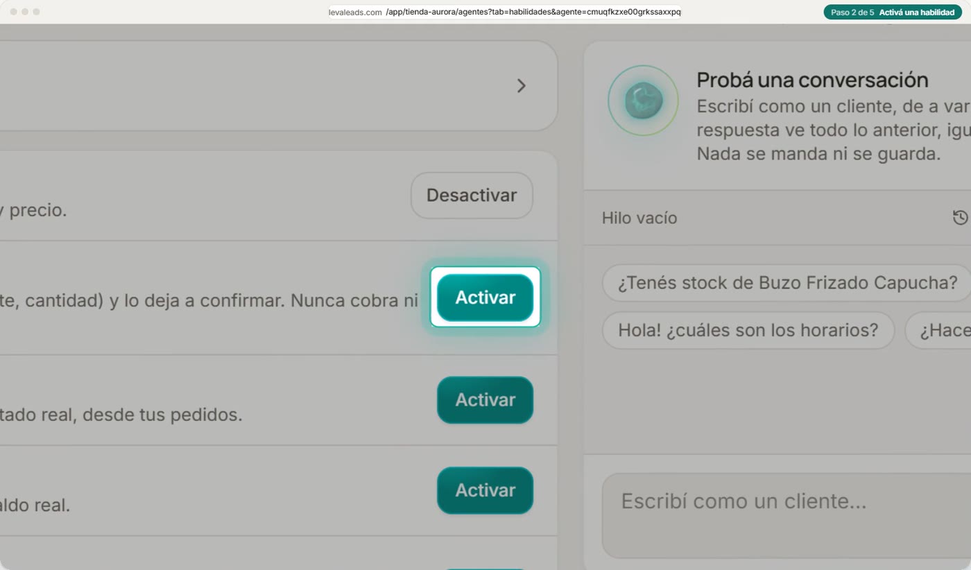 Activá una habilidad