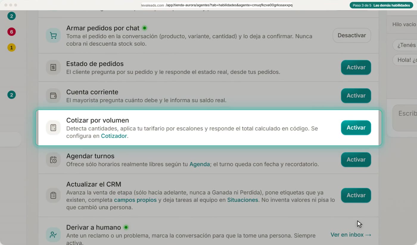 Las demás habilidades