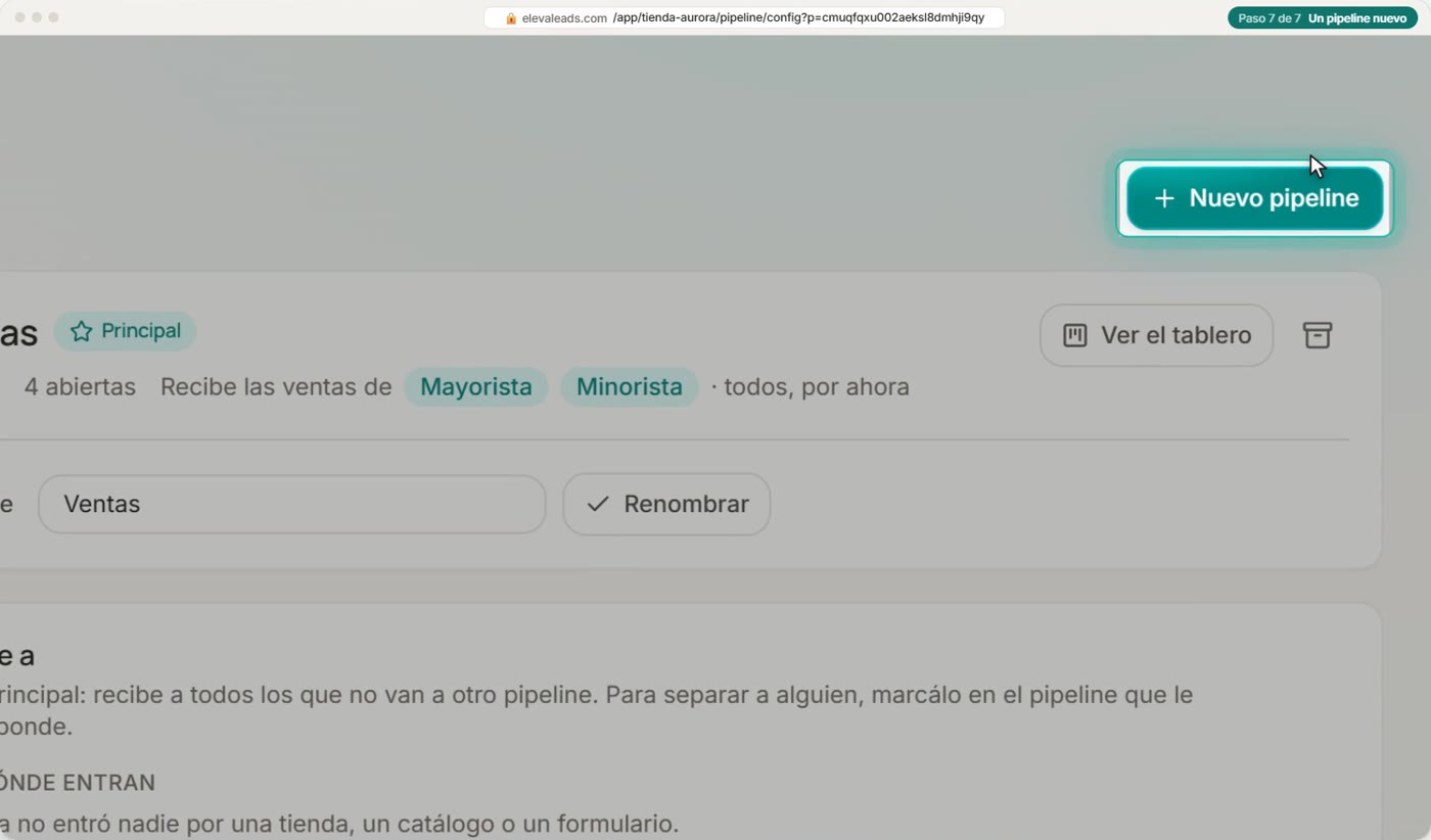 Un pipeline nuevo