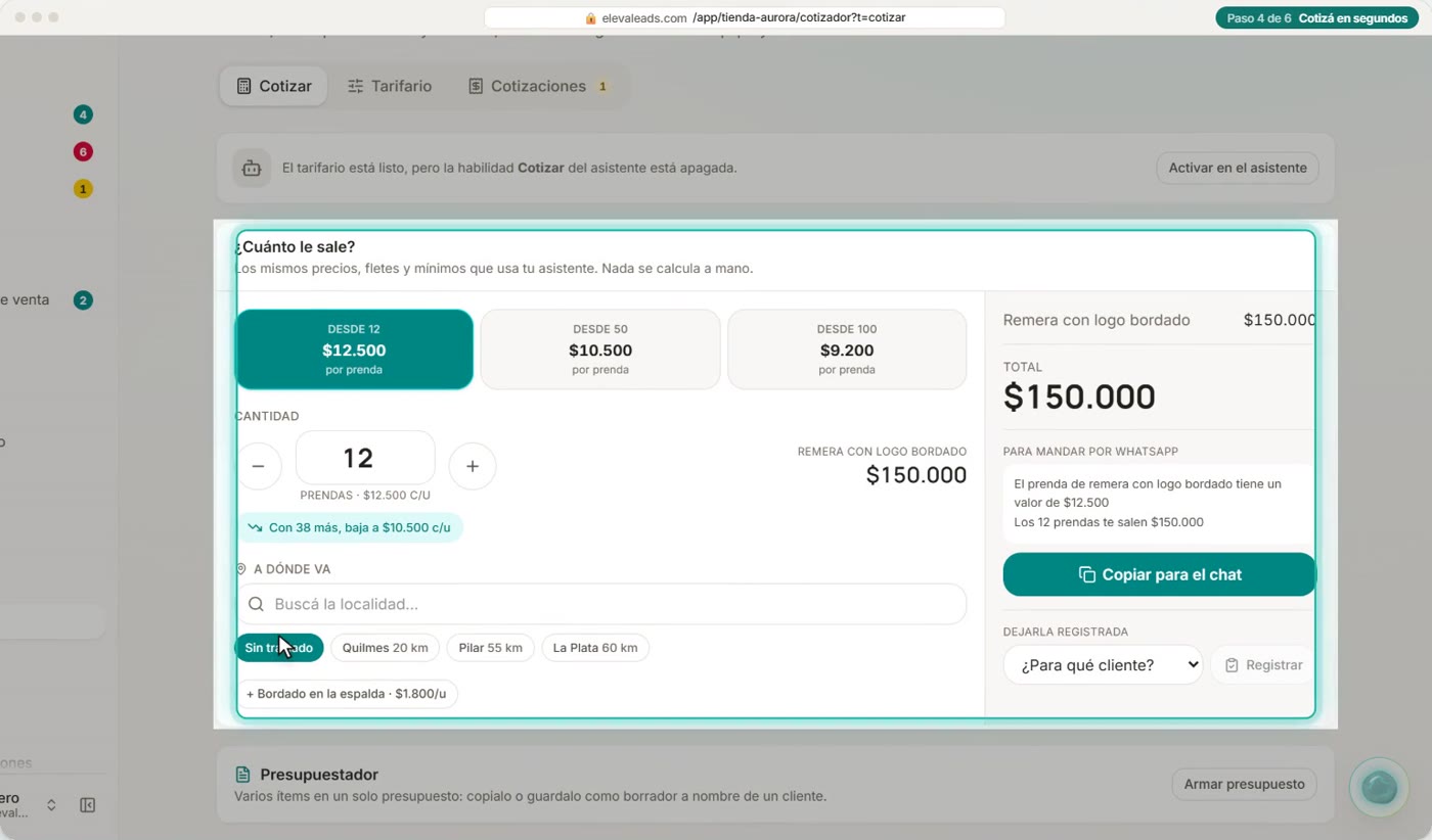 Cotizá en segundos