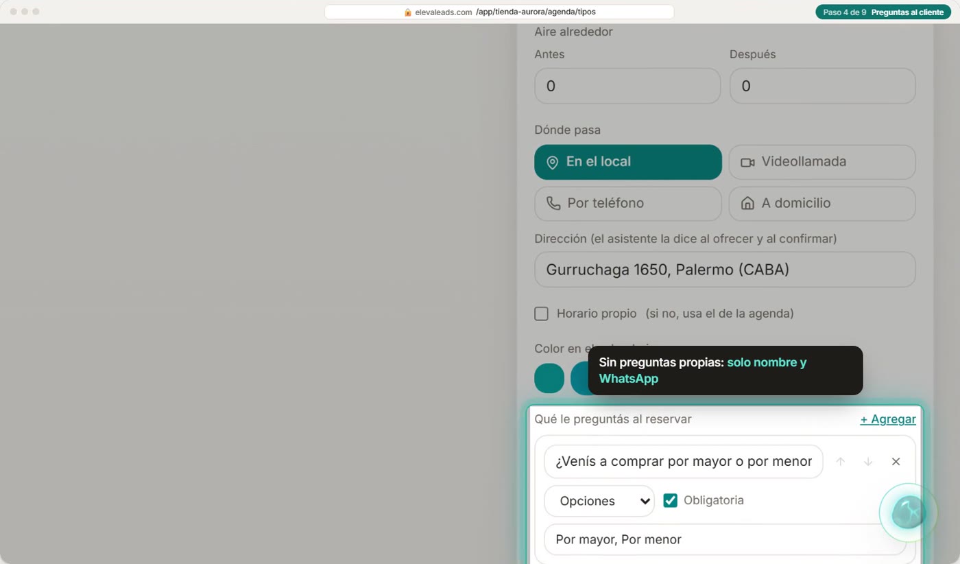 Preguntas al cliente