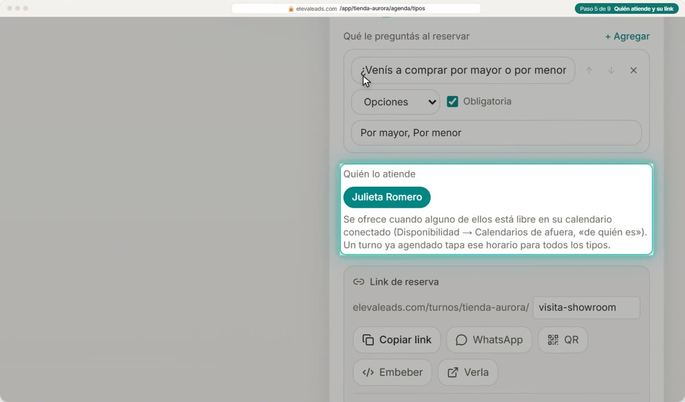 Quién atiende y su link