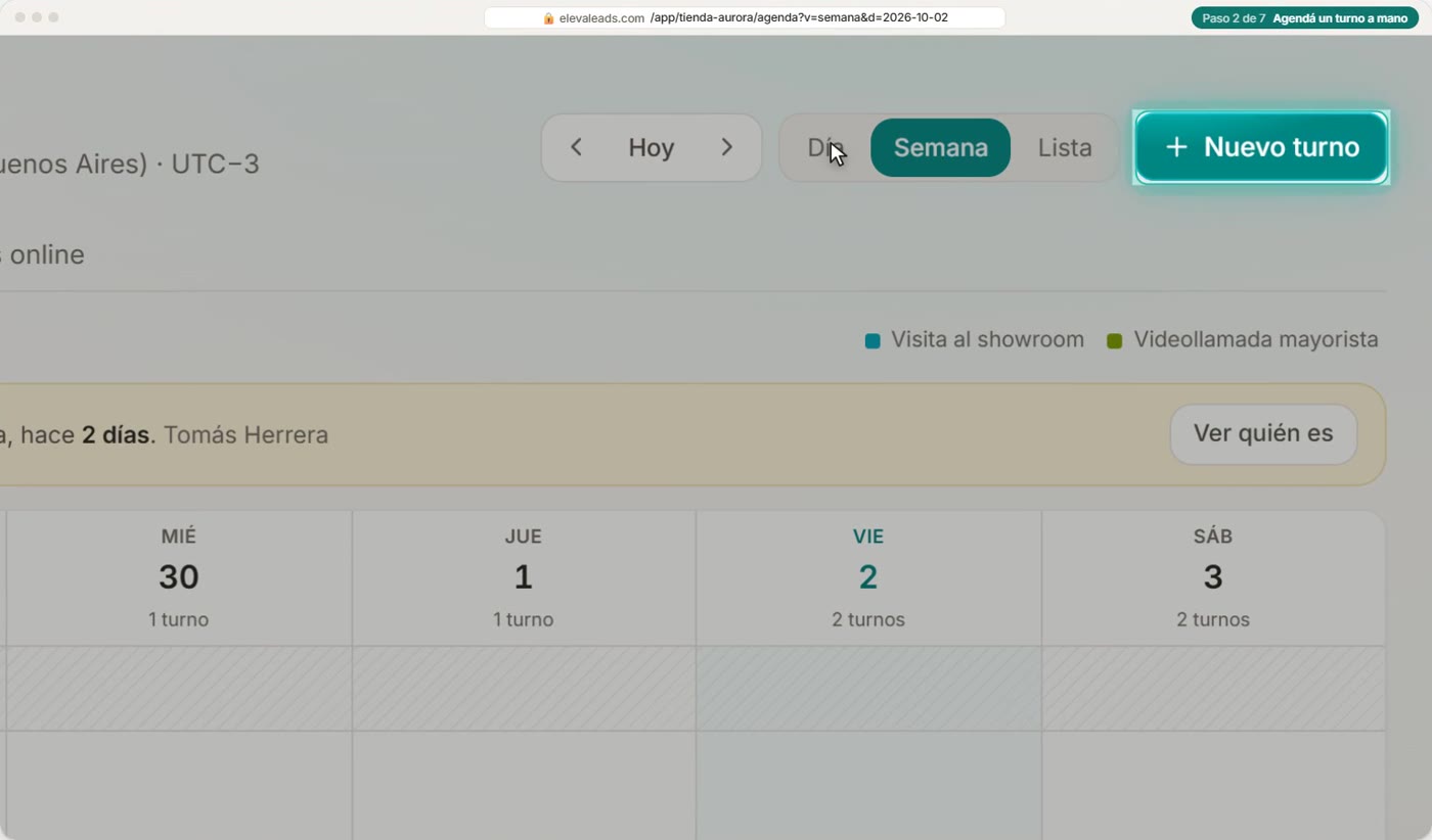 Agendá un turno a mano