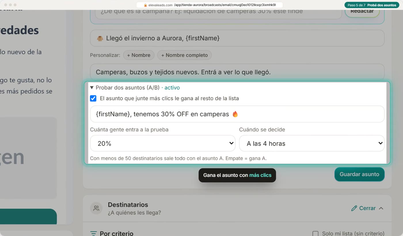 Probá dos asuntos