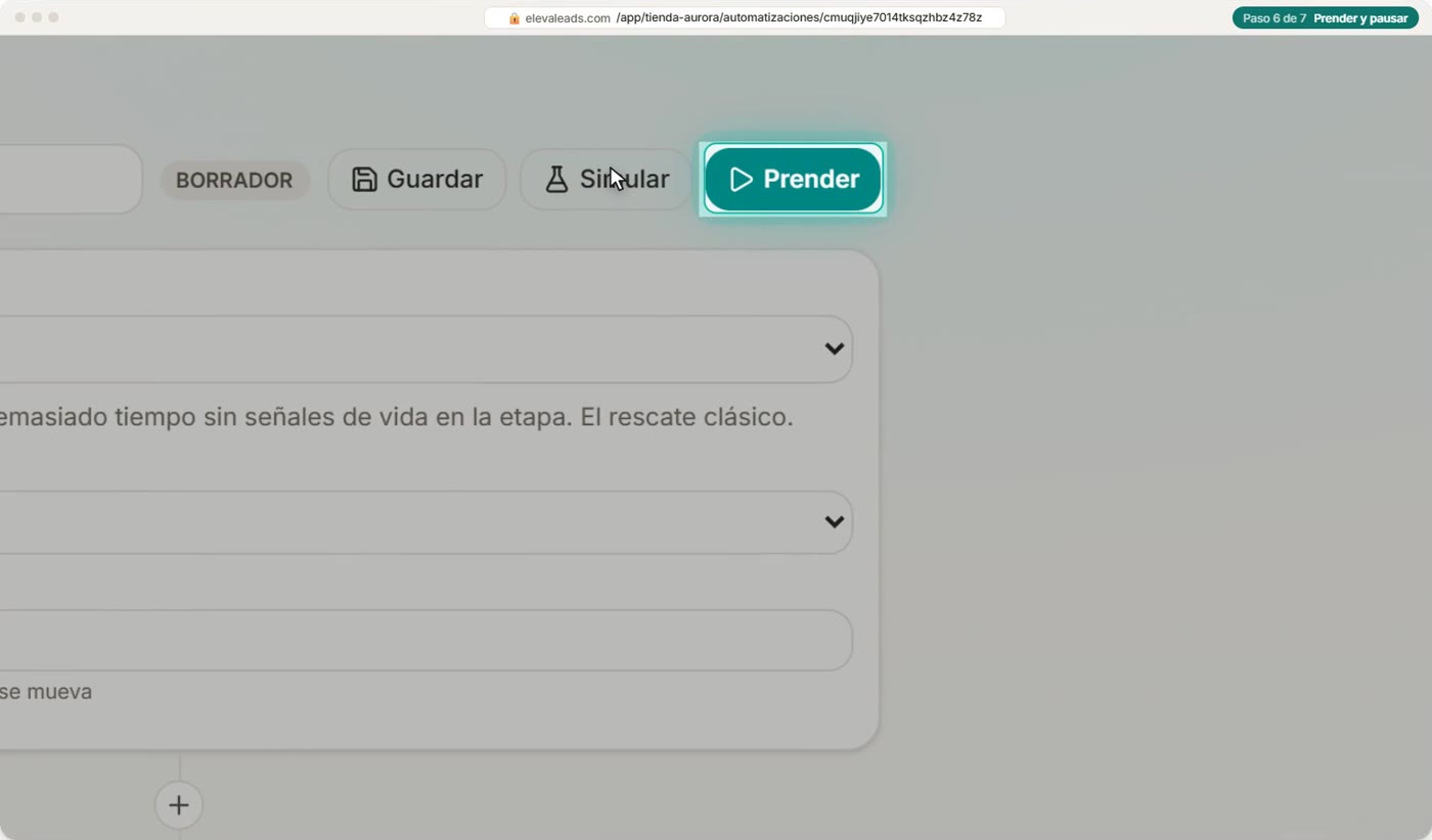Prender y pausar