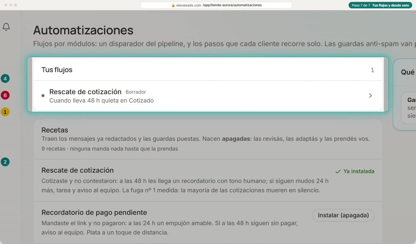 Tus flujos y desde cero